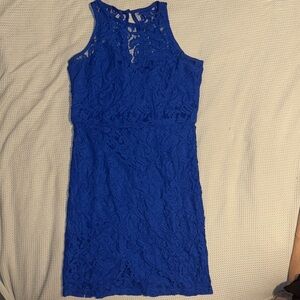 Marina Elegant Blue Lace Dress